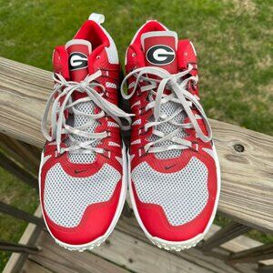 Nike Lunarlon Flywire UGA Georgia Bulldogs Shoes 12 Red Training Sneaker 3220